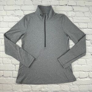 Under Armour Gray Women's Jacket Cold Gear 1/2 Zip Pullover Top